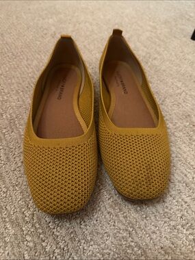 Lucky Brand Womens Knit Ballet Flat - Mustard - size 8